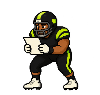 Vague Brief, a blocker on the field